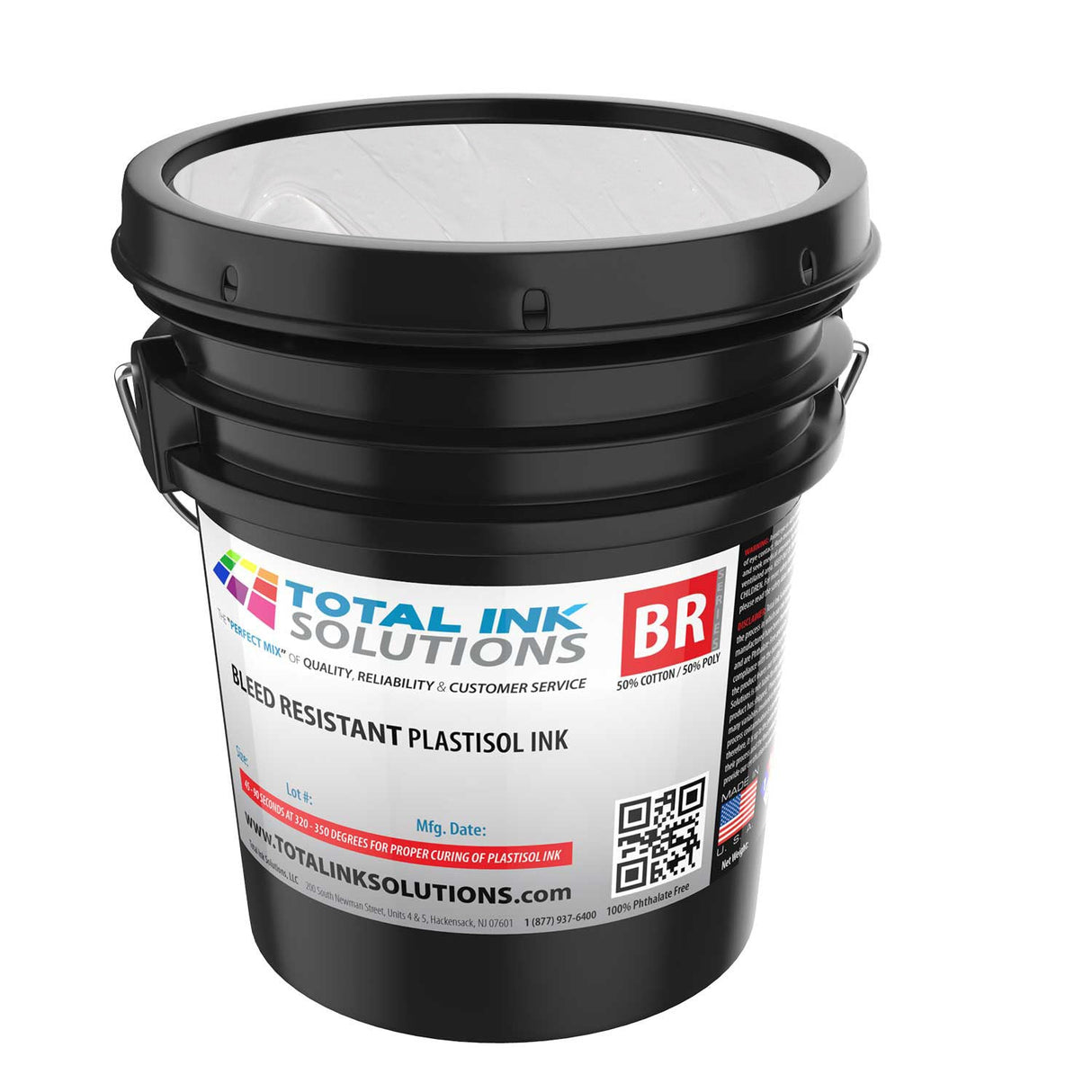 Bleed Resistant Plastisol Ink – 5 Gallon – For 50/50 Cotton/Poly Blends