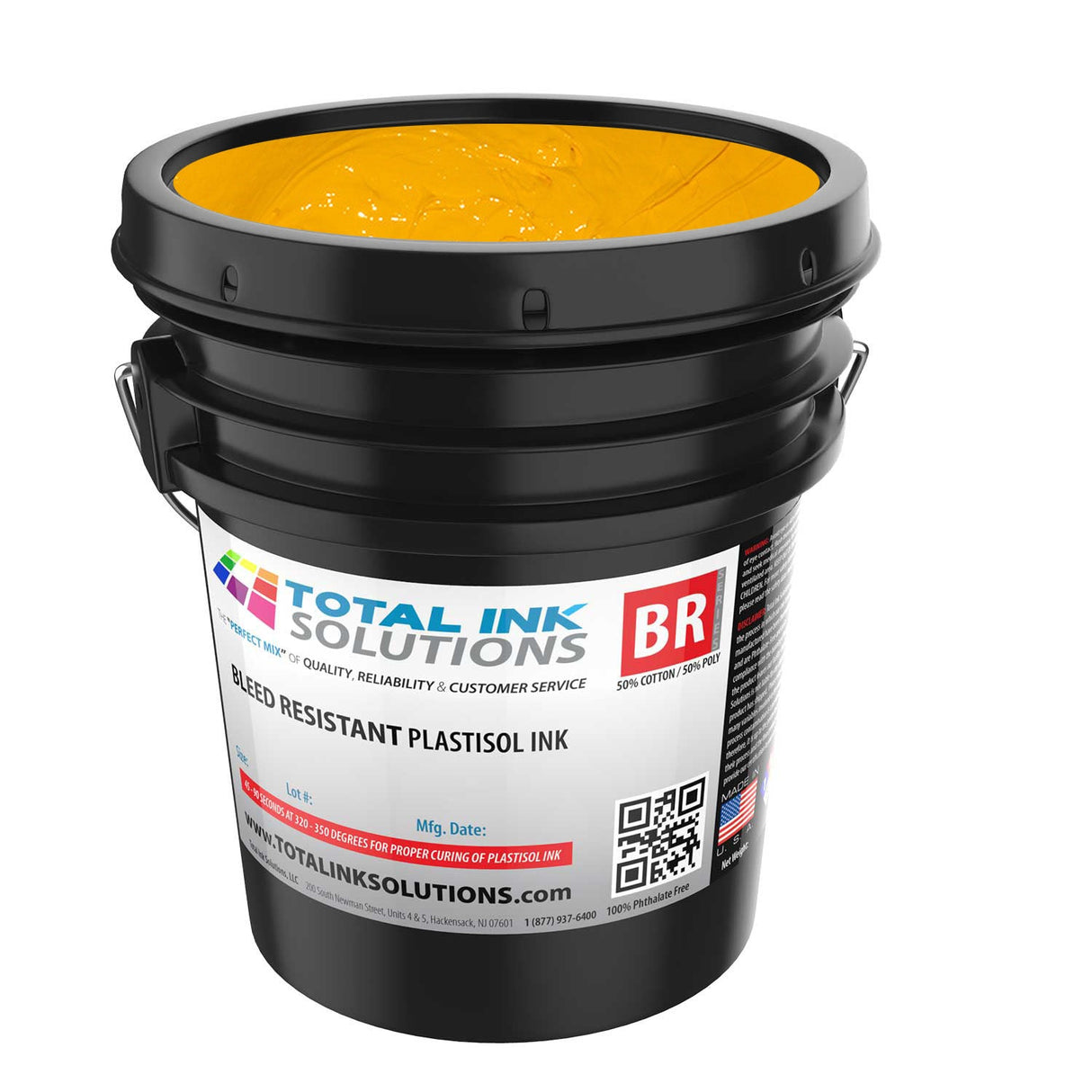Bleed Resistant Plastisol Ink – 5 Gallon – For 50/50 Cotton/Poly Blends