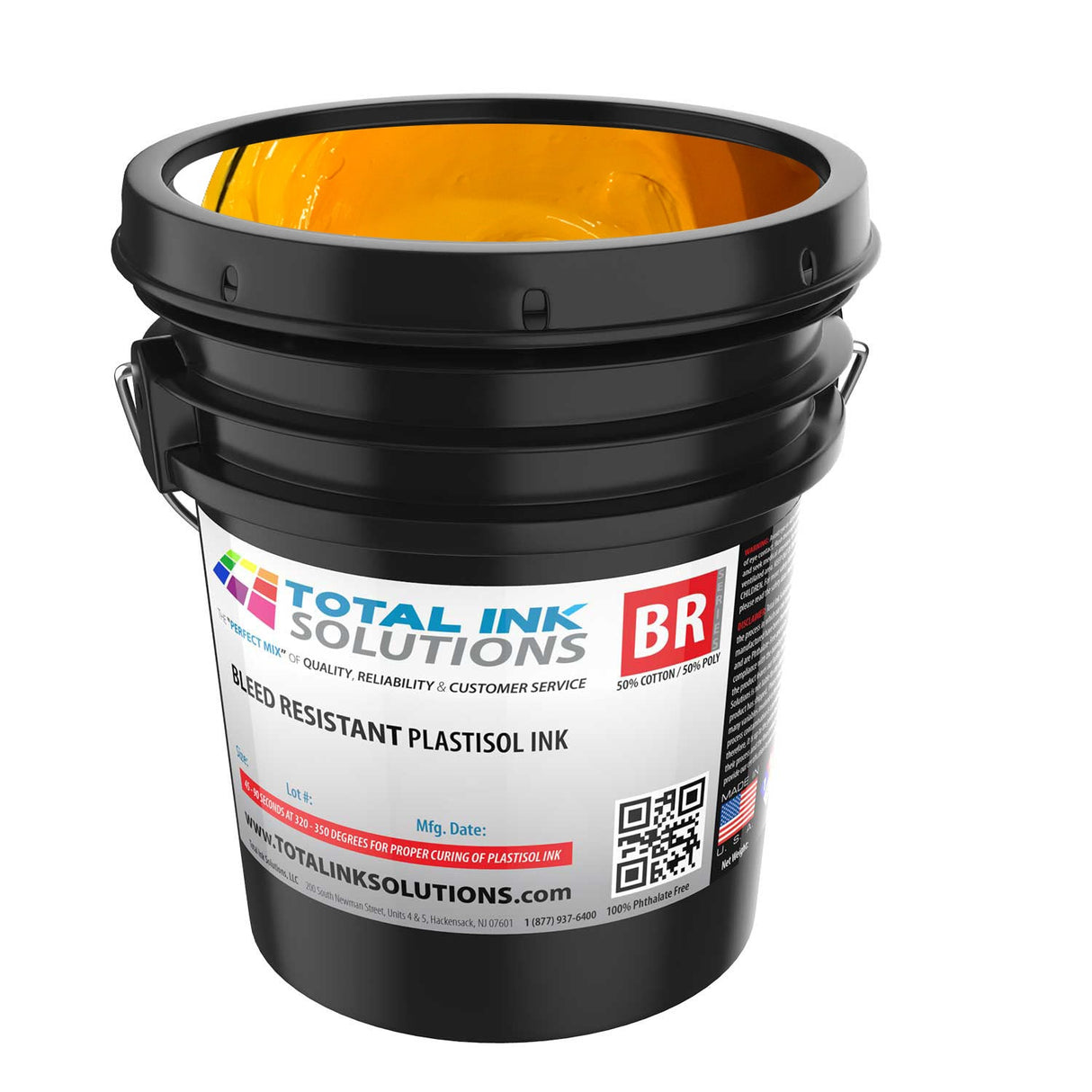Bleed Resistant Plastisol Ink – 5 Gallon – For 50/50 Cotton/Poly Blends