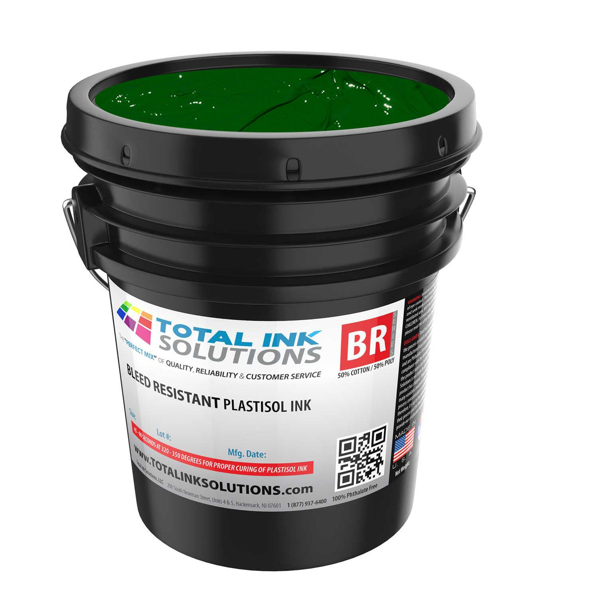 Bleed Resistant Plastisol Ink – 5 Gallon – For 50/50 Cotton/Poly Blends