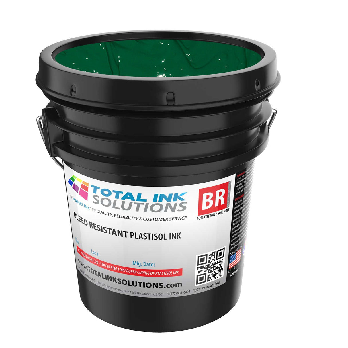 Bleed Resistant Plastisol Ink – 5 Gallon – For 50/50 Cotton/Poly Blends