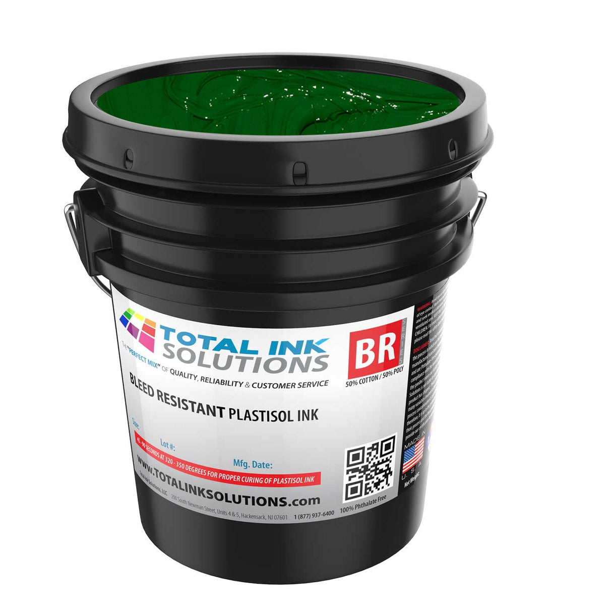 Bleed Resistant Plastisol Ink – 5 Gallon – For 50/50 Cotton/Poly Blends