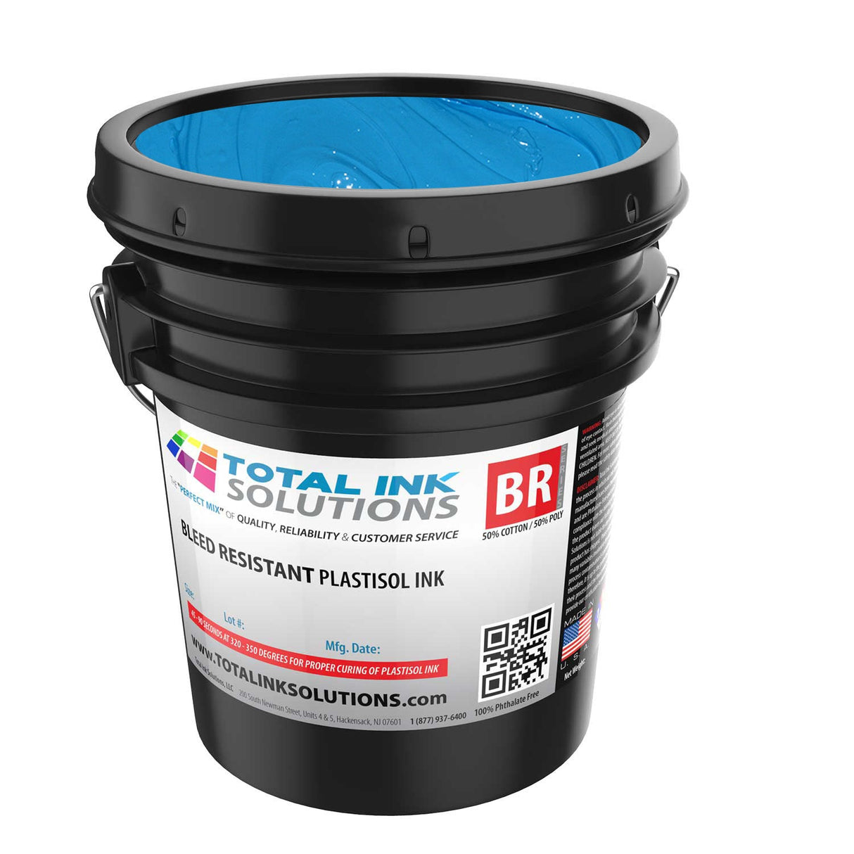 Bleed Resistant Plastisol Ink – 5 Gallon – For 50/50 Cotton/Poly Blends