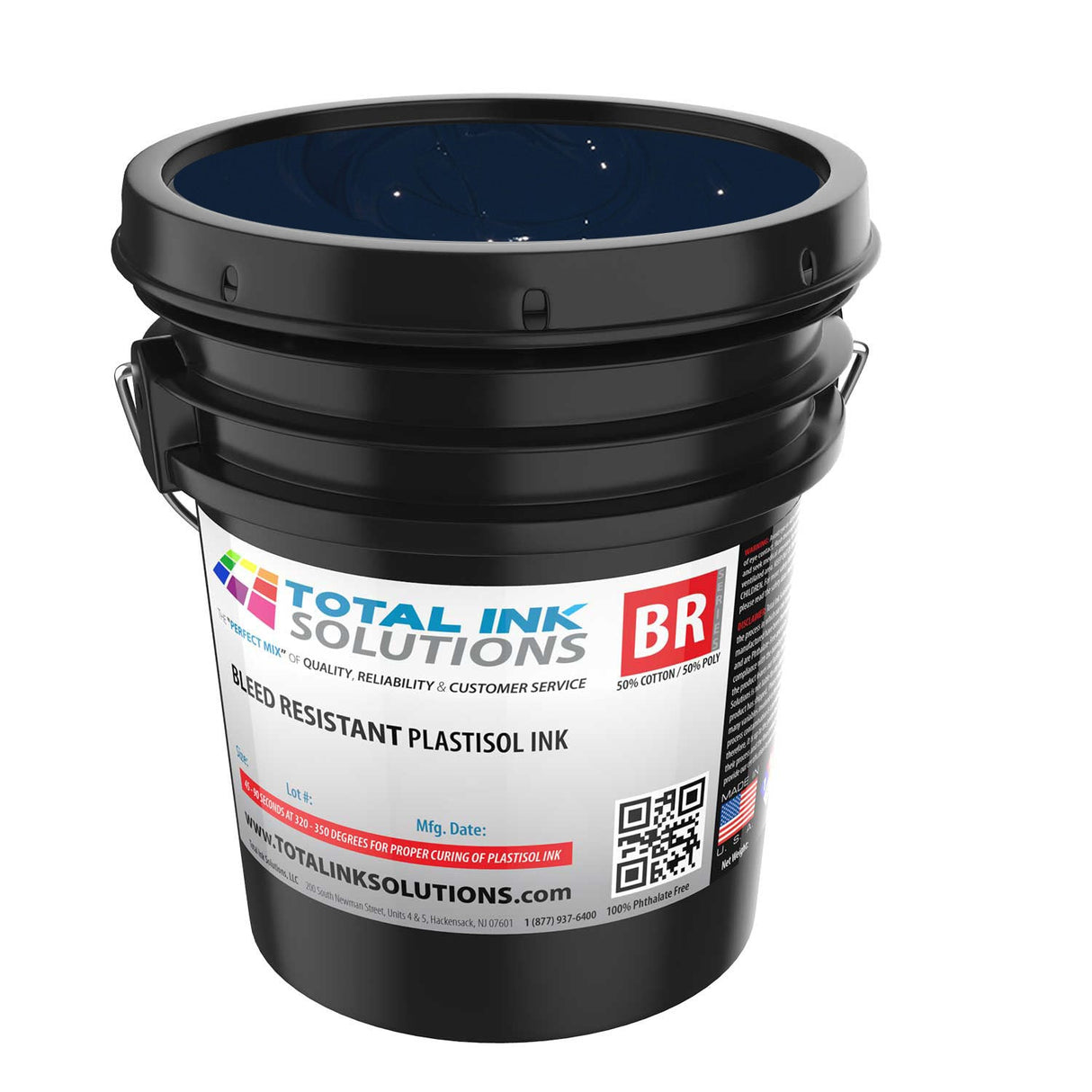 Bleed Resistant Plastisol Ink – 5 Gallon – For 50/50 Cotton/Poly Blends