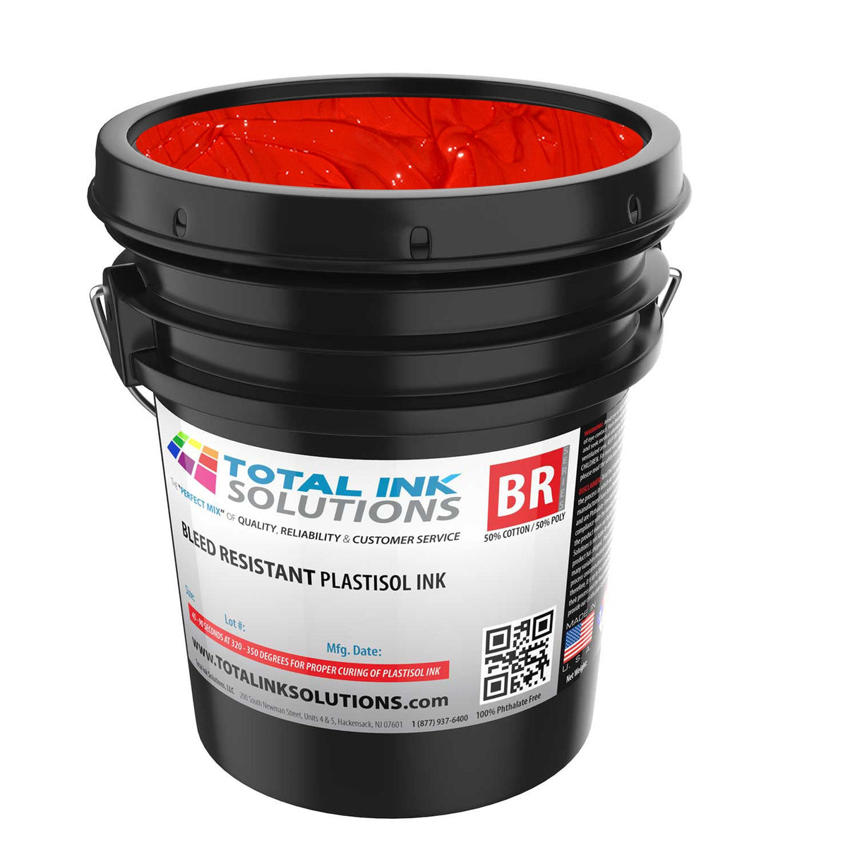 Bleed Resistant Plastisol Ink – 5 Gallon – For 50/50 Cotton/Poly Blends