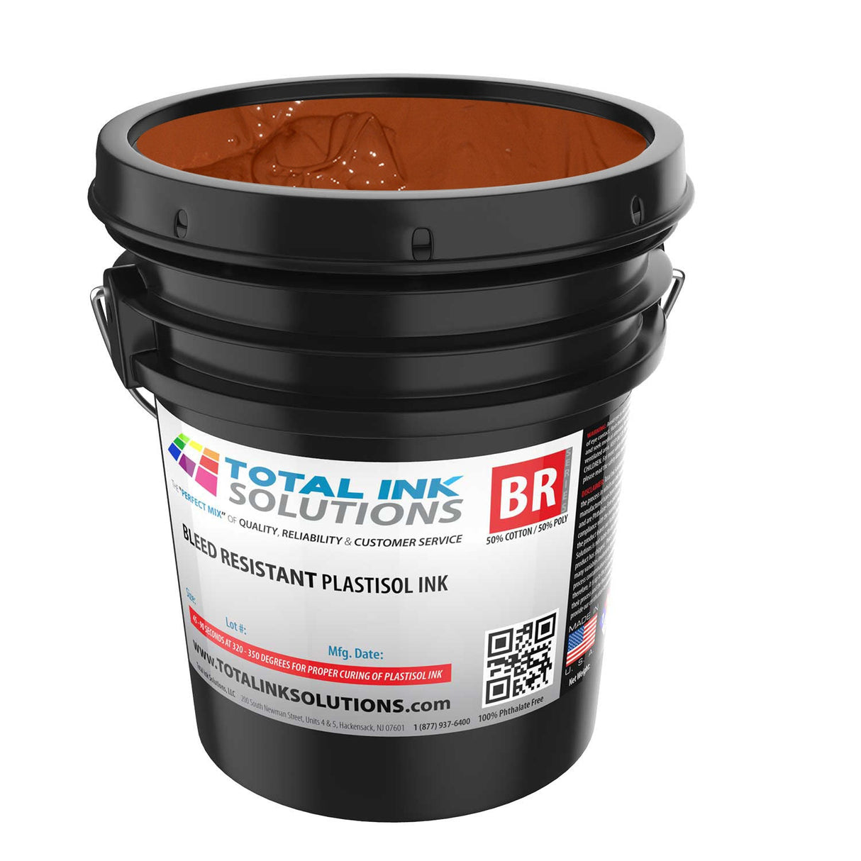Bleed Resistant Plastisol Ink – 5 Gallon – For 50/50 Cotton/Poly Blends