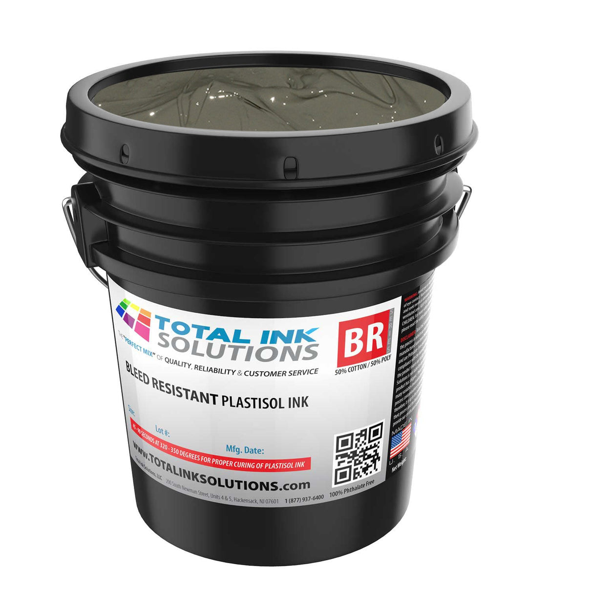 Bleed Resistant Plastisol Ink – 5 Gallon – For 50/50 Cotton/Poly Blends