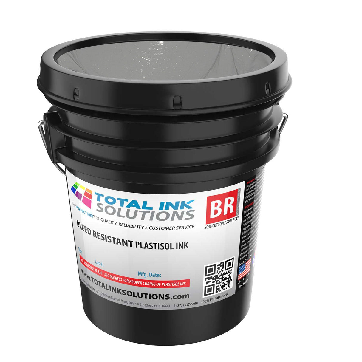 Bleed Resistant Plastisol Ink – 5 Gallon – For 50/50 Cotton/Poly Blends