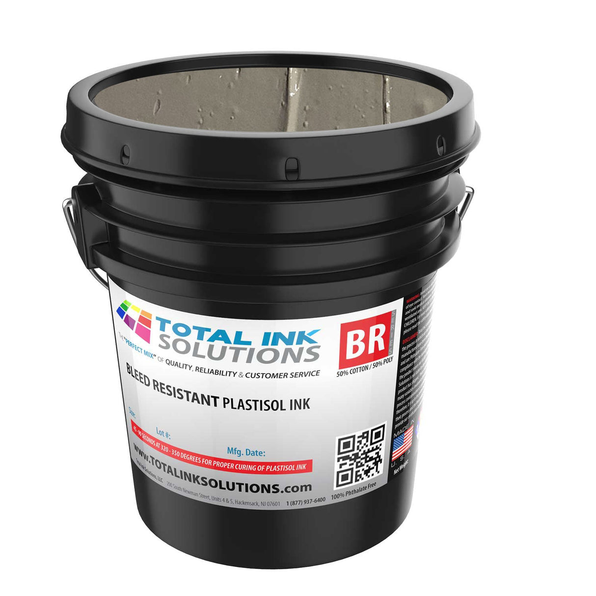 Bleed Resistant Plastisol Ink – 5 Gallon – For 50/50 Cotton/Poly Blends