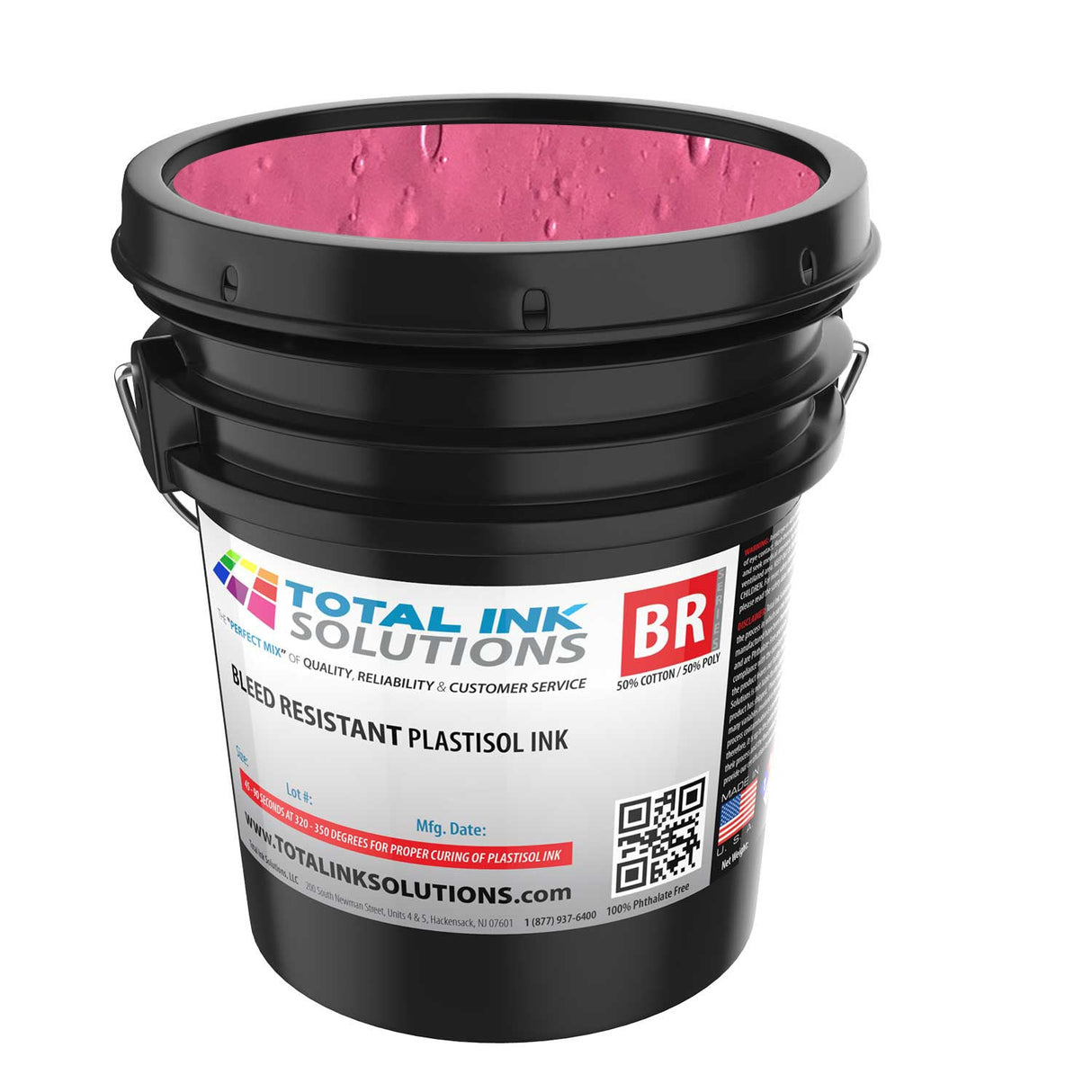 Bleed Resistant Plastisol Ink – 5 Gallon – For 50/50 Cotton/Poly Blends