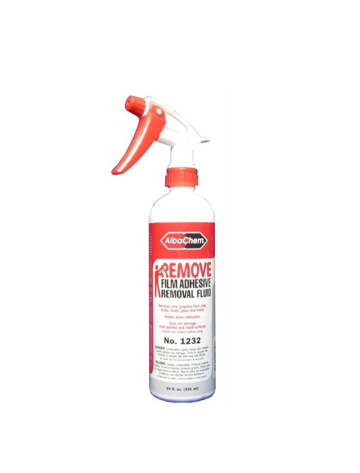 Removes Decals & Film Adhesive Removal Fluid 20oz