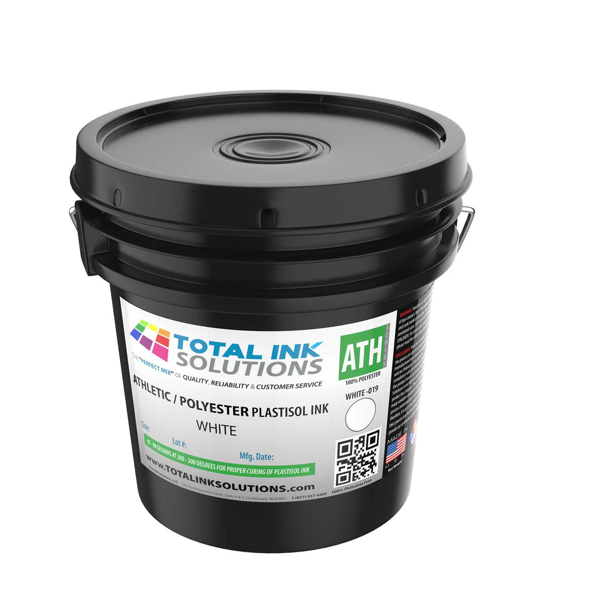 Athletic White Polyester Plastisol Ink - 100% Polyesters