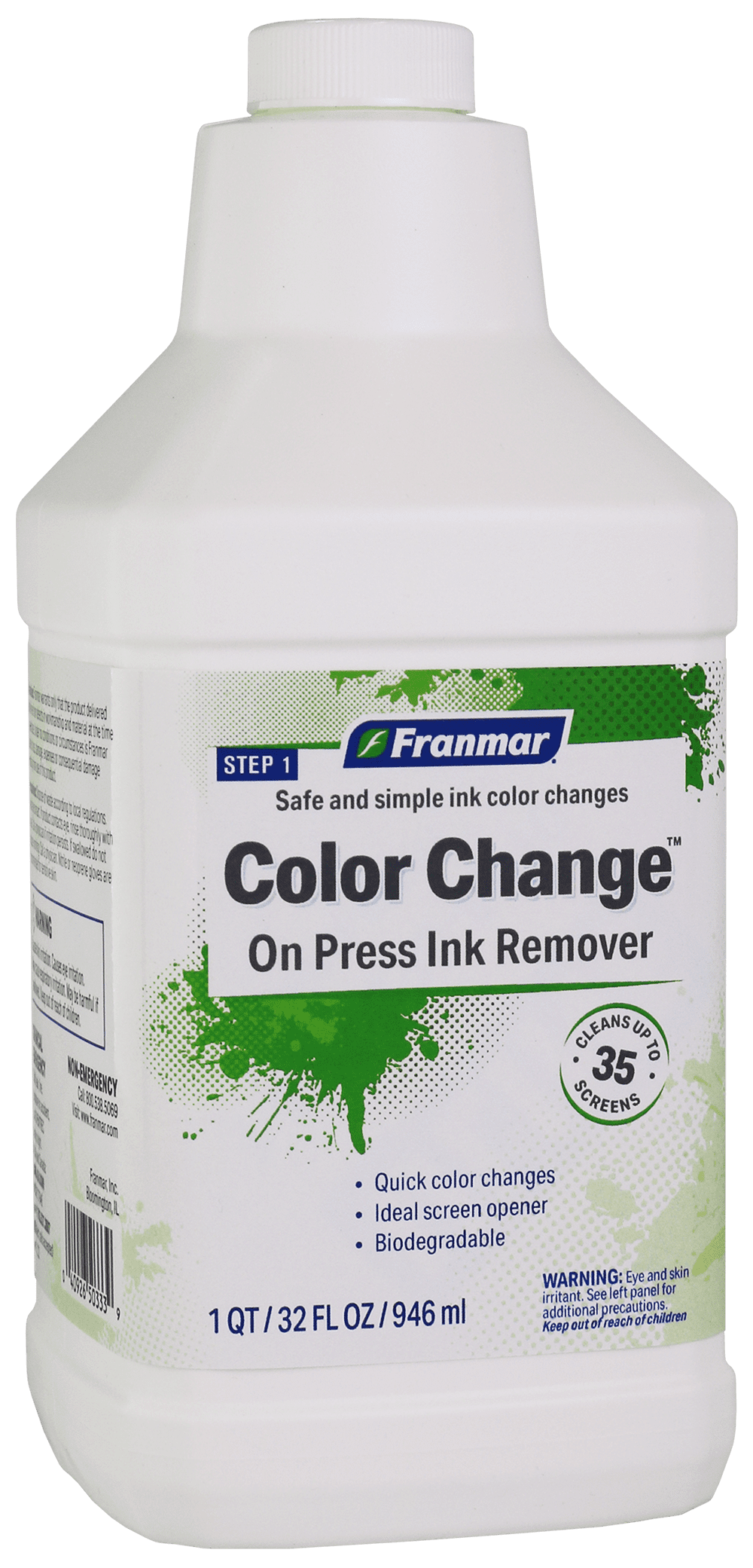 Franmar® Ink Remover - On-Press – Fast - Color Changes