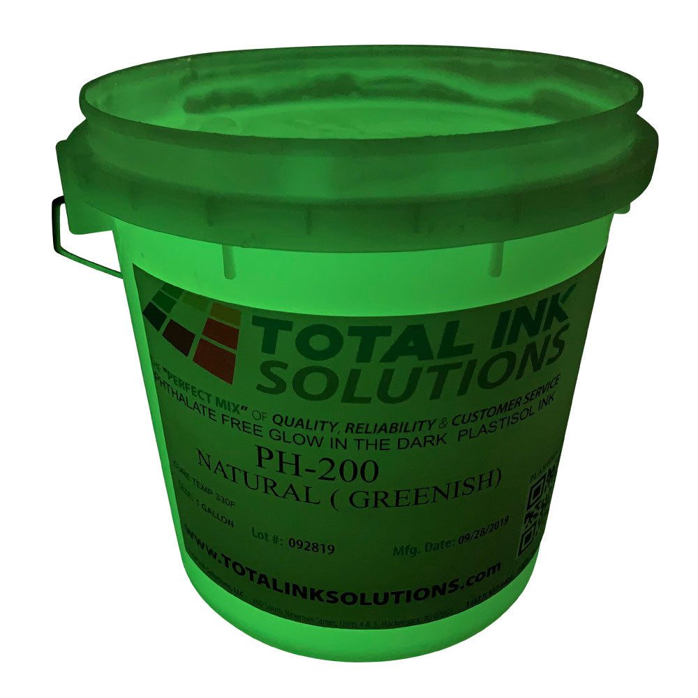 Glow-in-the-Dark Green Plastisol Ink – For Cotton, Polyester & Blends