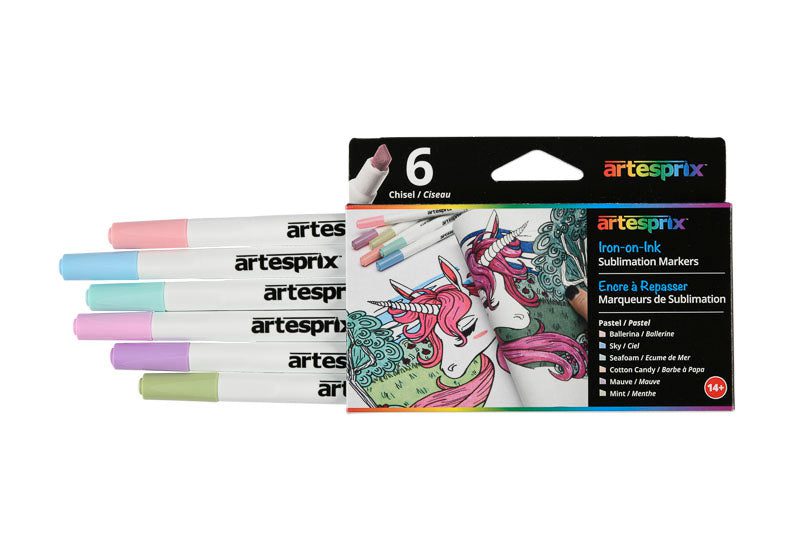 Pastel Sublimation Markers – 6 Count