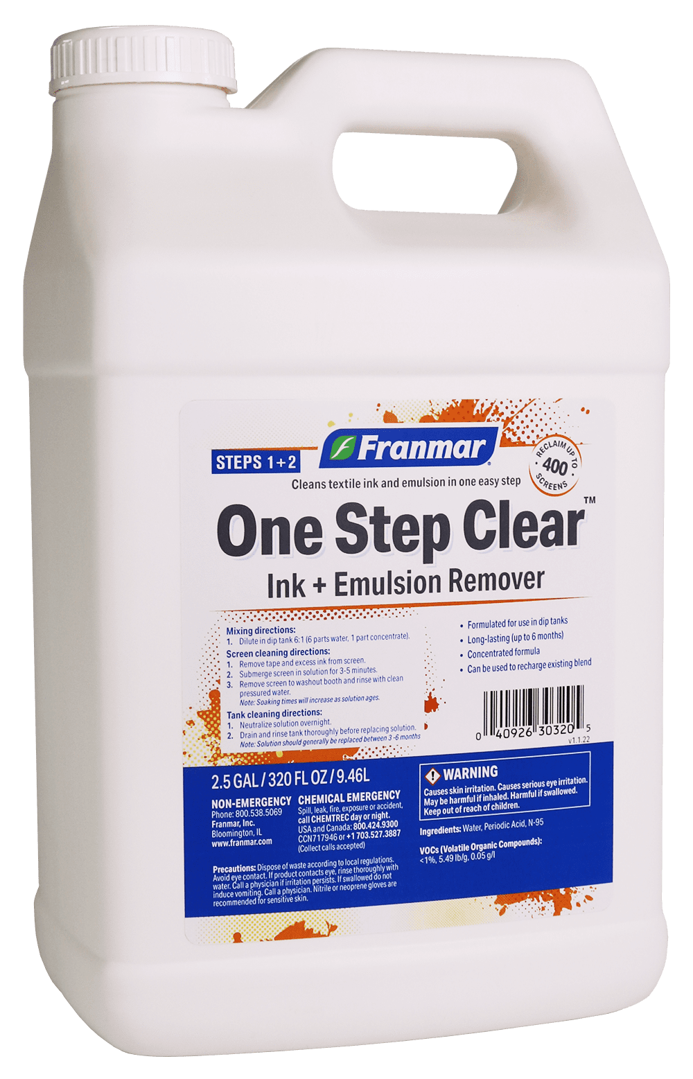 Franmar® Ink + Emulsion Remover - One Step Clear