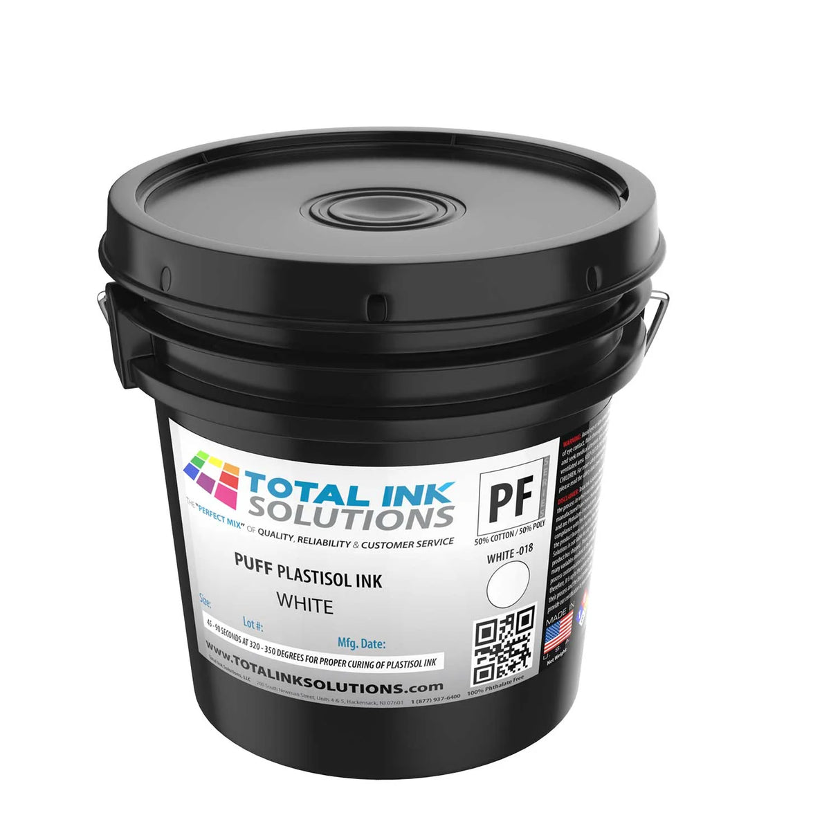Puff White Plastisol Ink – For Cotton, Polyester & Blends