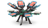 Vastex V-2000HD – 6 Station, 6 Color Manual Screen Printing Press