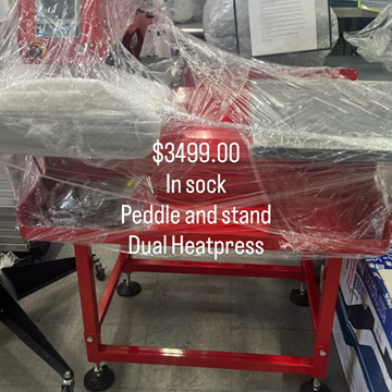 AmeriFLEX™ Pneumatic Heat Press Machine with Stand & Dual Registration Guides