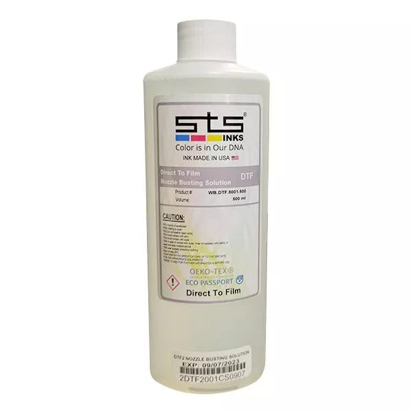 STS Inks Direct To Film Nozzle Busting Solution 500Ml
