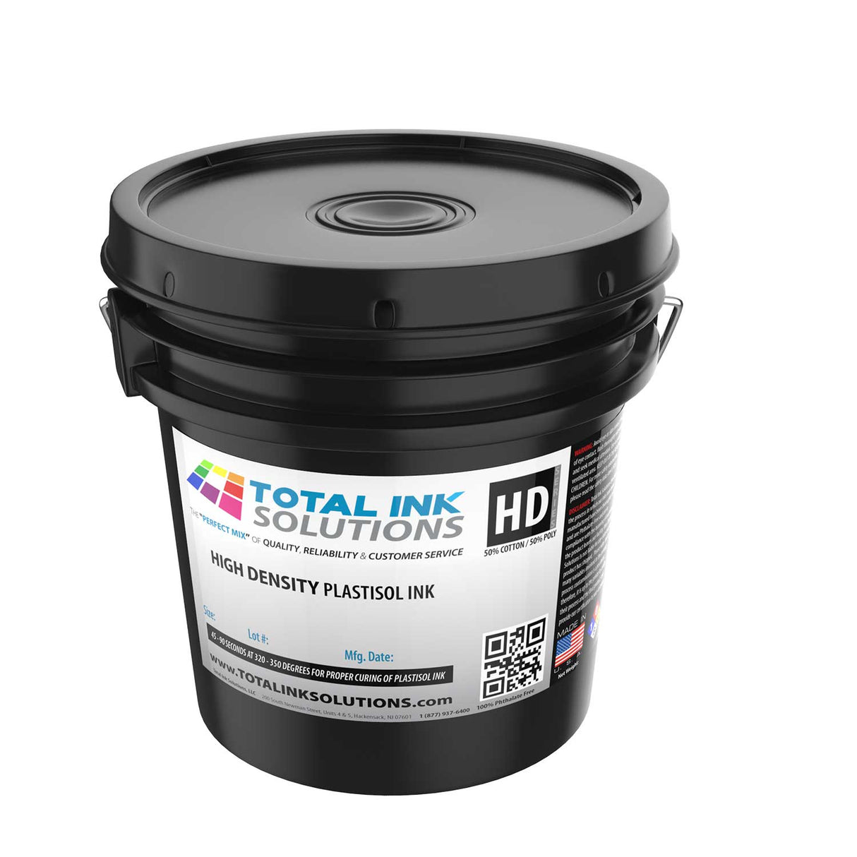 3D High-Density Plastisol Ink – Colors – Gallon – For Cotton, Polyester & Blends