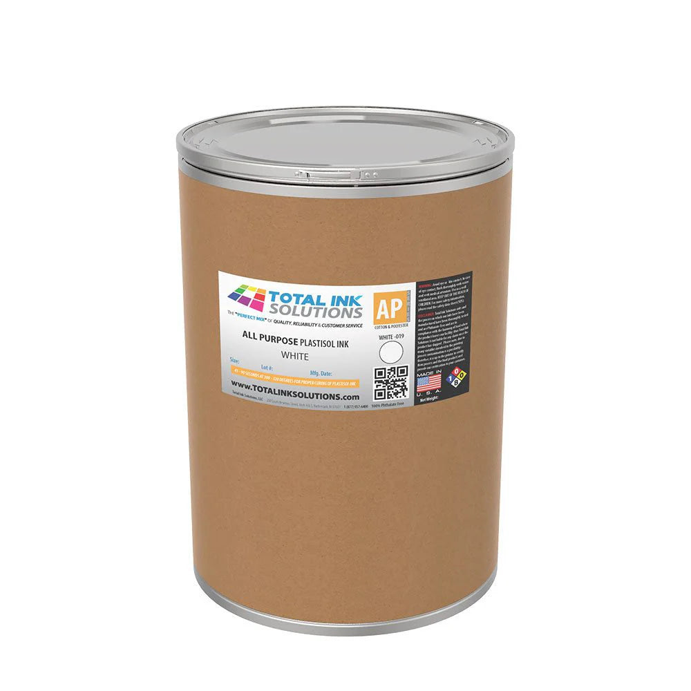 All Purpose White Plastisol Ink – Matte Finish – For Cotton, Polyester & Blends