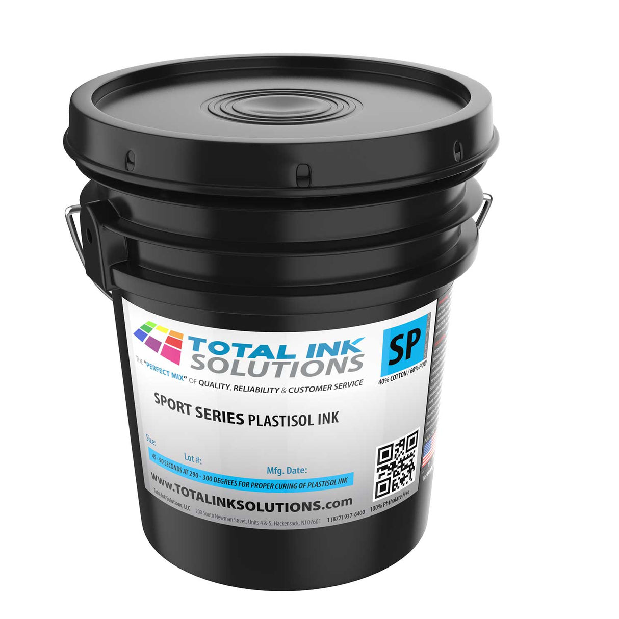 Sport Plastisol Ink – 5 Gallon – For 100% Polyester & Athletic Fabrics