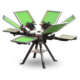 Vastex V1000 4 Station / 6 Color Manual Screen Printing Press