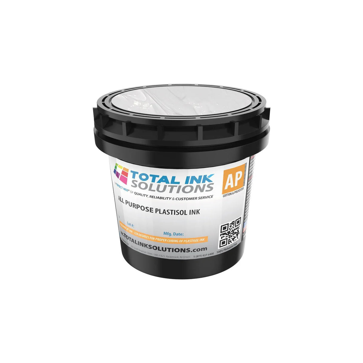 All Purpose White Plastisol Ink – Matte Finish – For Cotton, Polyester & Blends