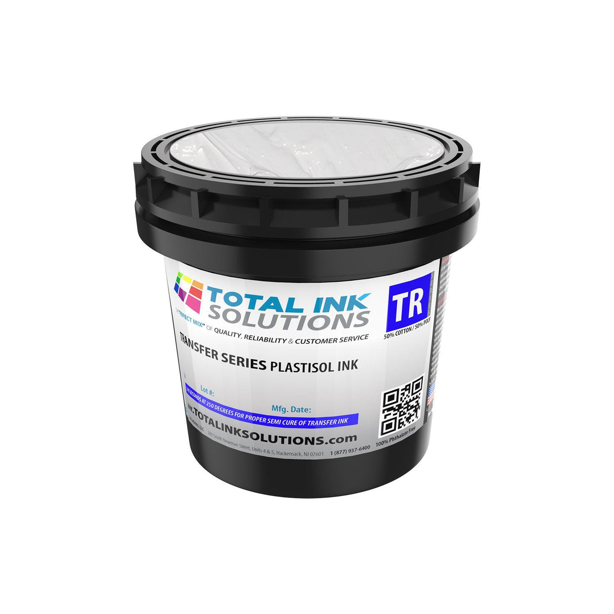 Transfer White Plastisol Ink – Quart – For Cotton, Polyester & Blends