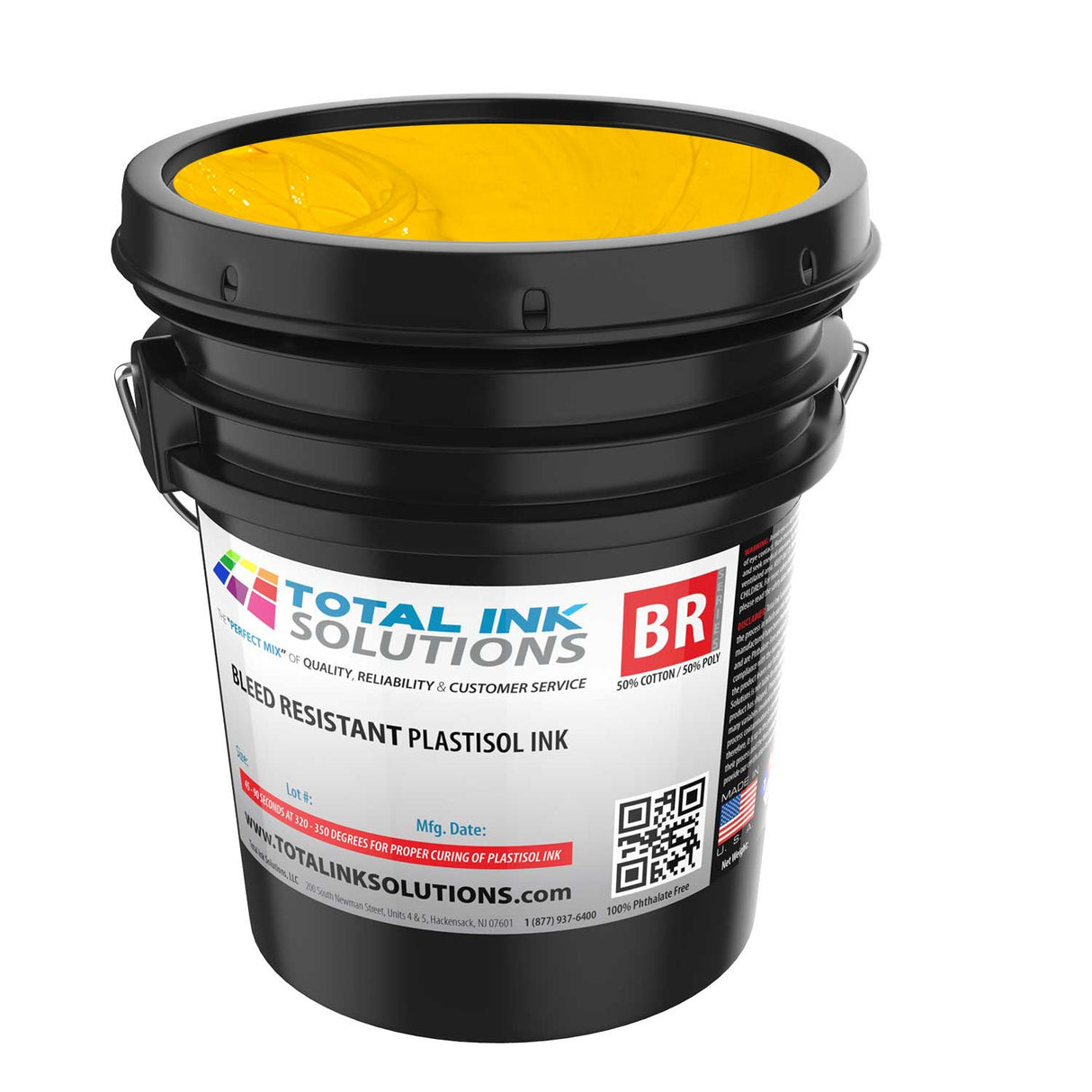 Bleed Resistant Plastisol Ink – 5 Gallon – For 50/50 Cotton/Poly Blends