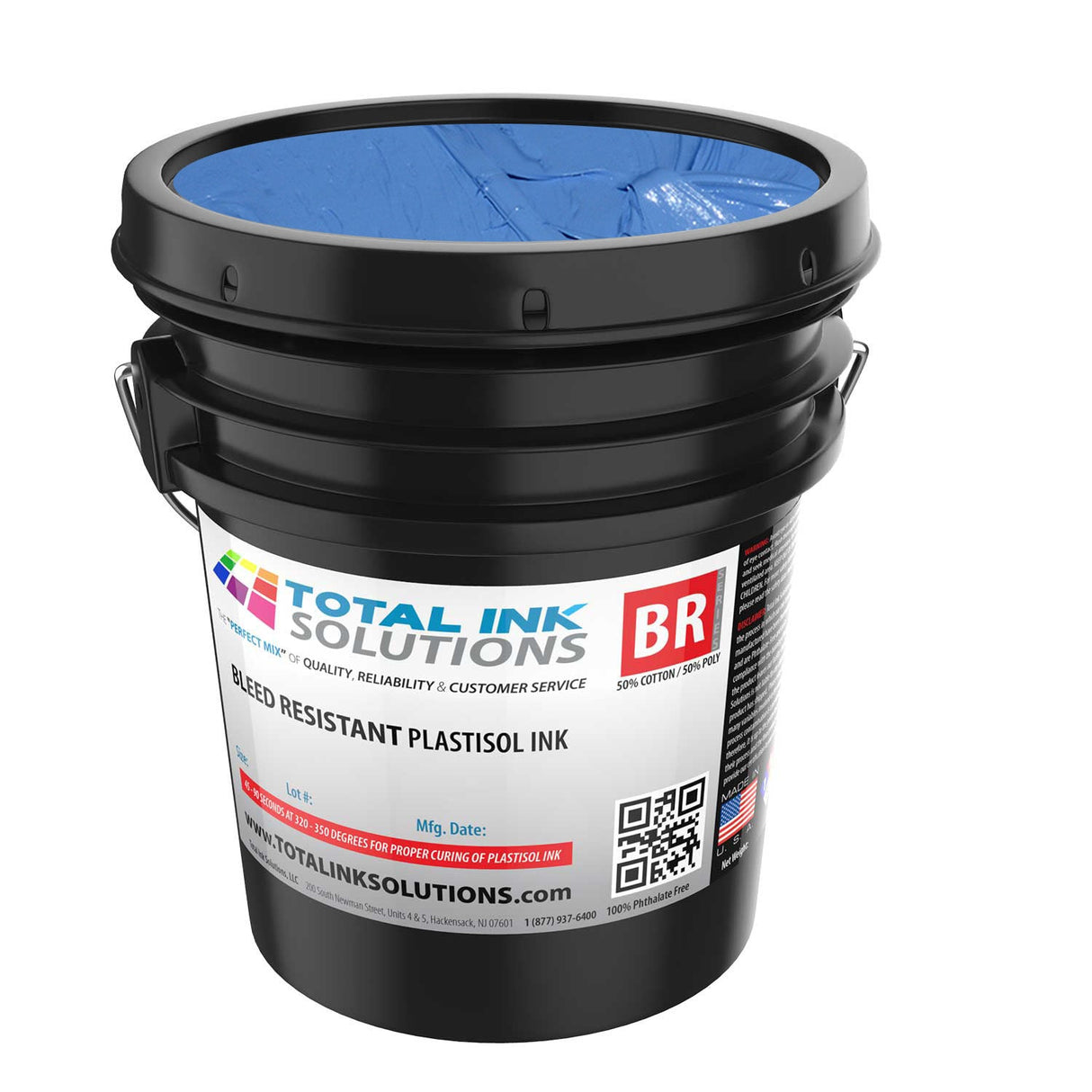 Bleed Resistant Plastisol Ink – 5 Gallon – For 50/50 Cotton/Poly Blends