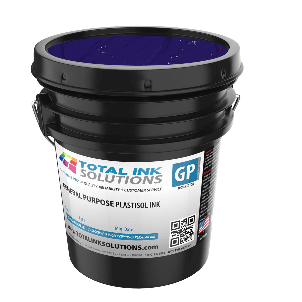 General Purpose Plastisol Ink Colors – 5 Gallon - 100% Cotton