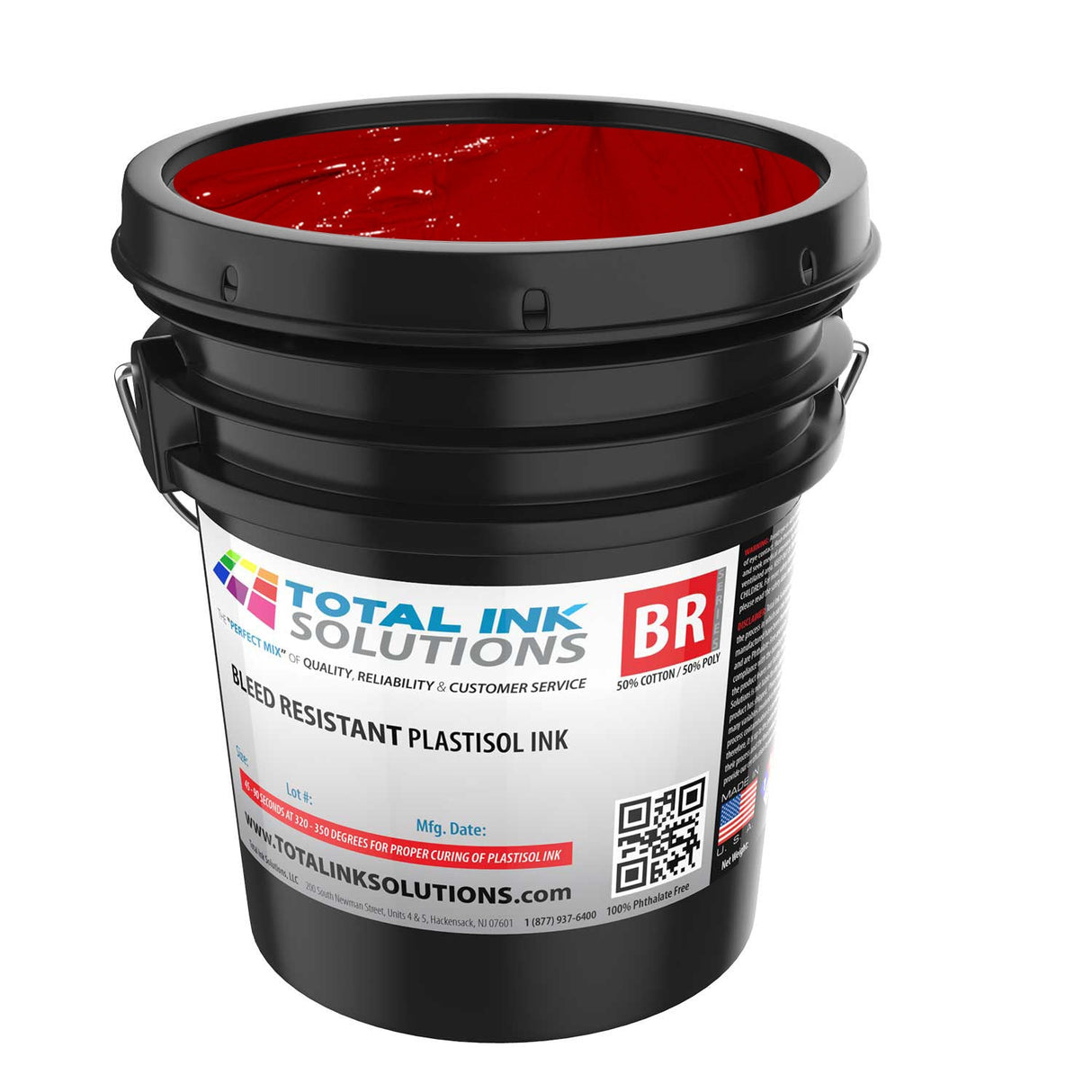 Bleed Resistant Plastisol Ink – 5 Gallon – For 50/50 Cotton/Poly Blends