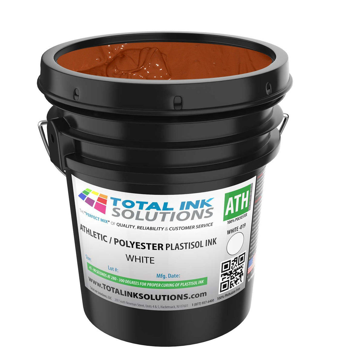 Athletic 100% Polyester Plastisol Ink - 5 Gallon