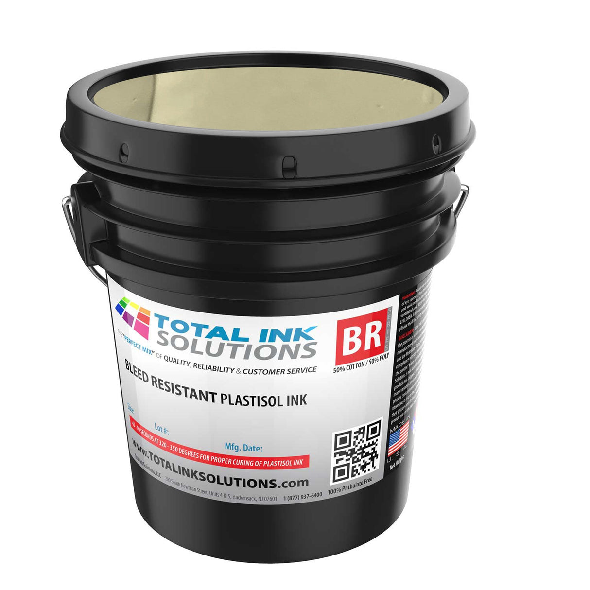Bleed Resistant Plastisol Ink – 5 Gallon – For 50/50 Cotton/Poly Blends