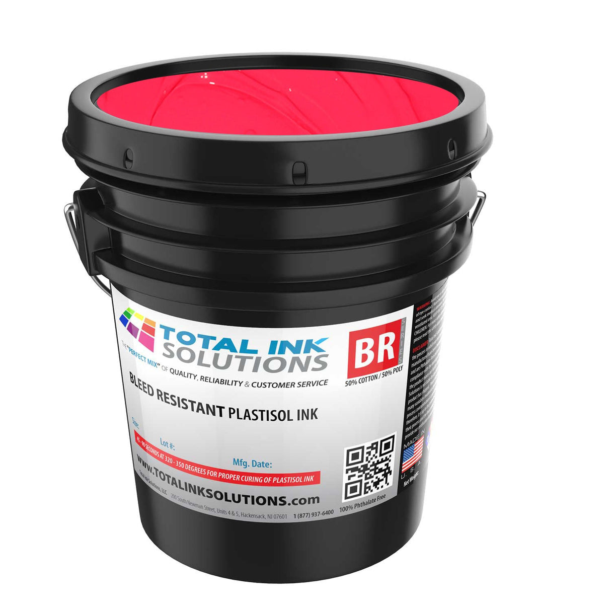 Bleed Resistant Plastisol Ink – 5 Gallon – For 50/50 Cotton/Poly Blends