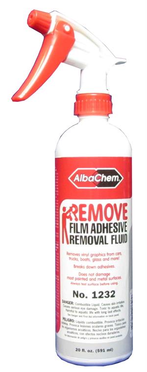 Removes Decals & Film Adhesive Removal Fluid 20oz