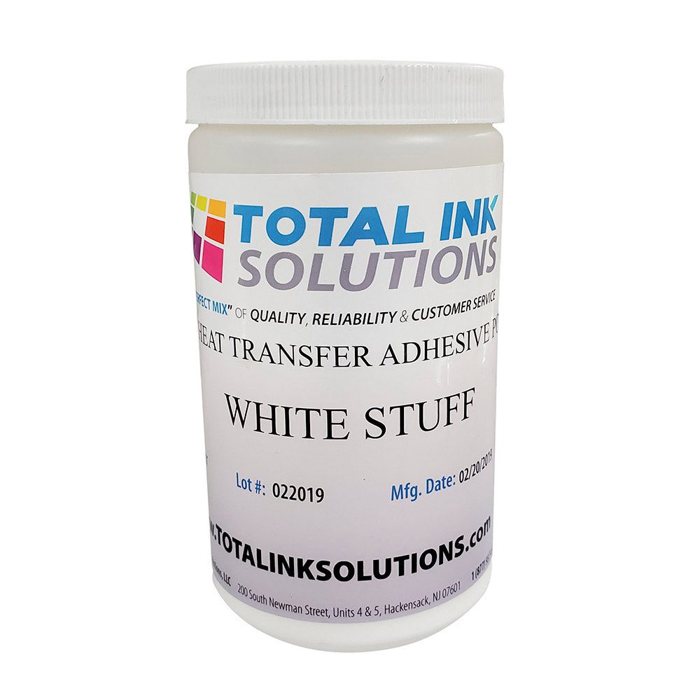 Adhesive Transfer Powder – White Stuff – 1 lb For Screen Printing