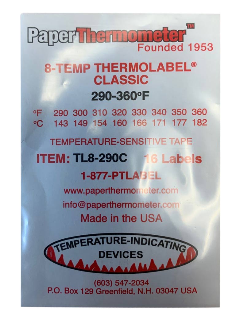 Temperature Strips 8-Temp Thermolabel Test Your Dryer For Accurate Heat Settings