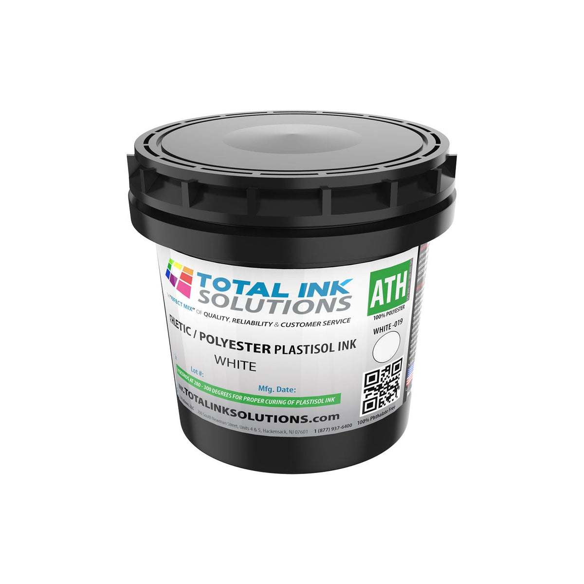 Athletic 100% Polyester Plastisol Ink - White - Quart