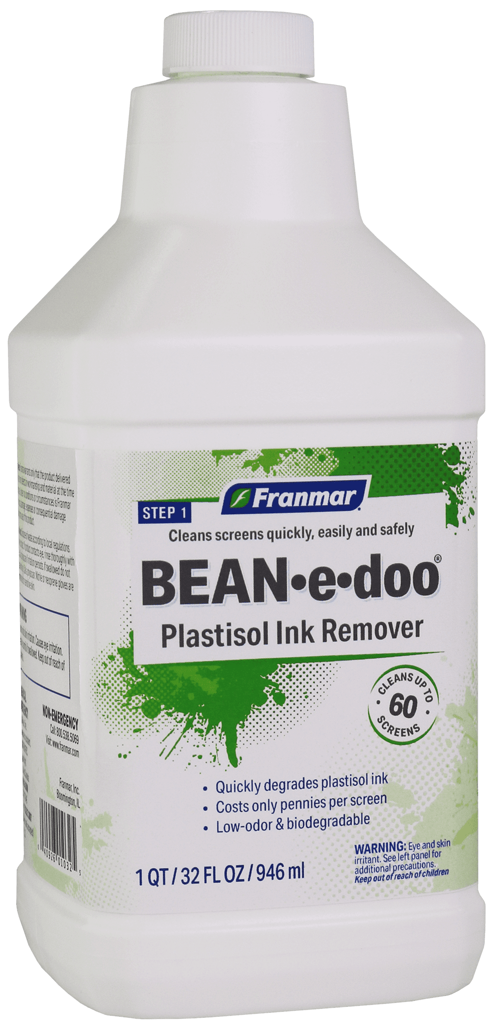 Franmar® Plastisol Ink Remover  (Bean-E-Doo)