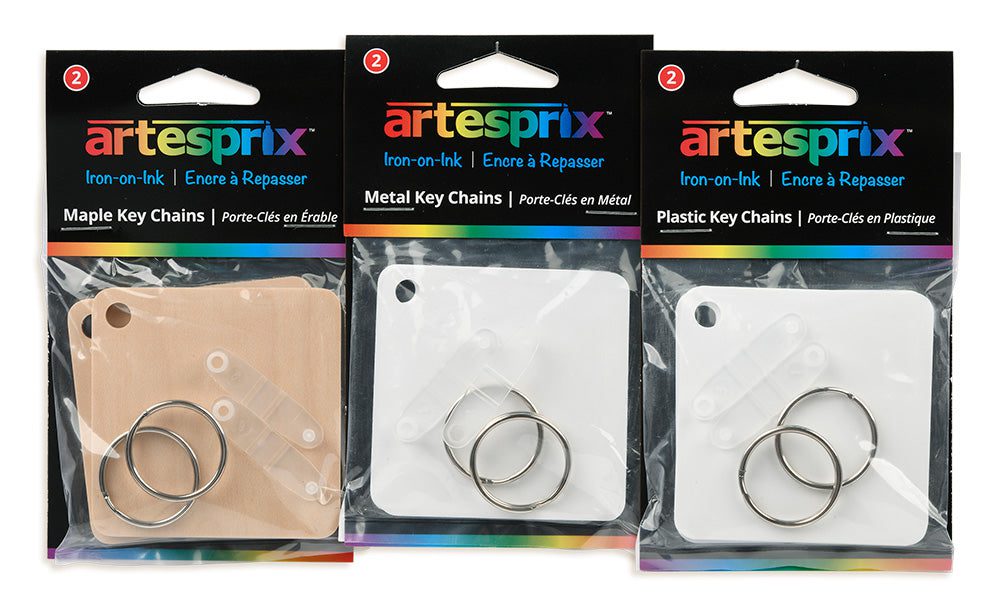 Iron-On-Ink Sublimation Key Chains – Customizable Double-Sided Blanks