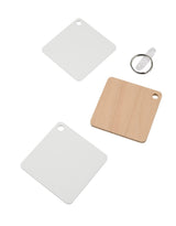 Iron-On-Ink Sublimation Key Chains – Customizable Double-Sided Blanks