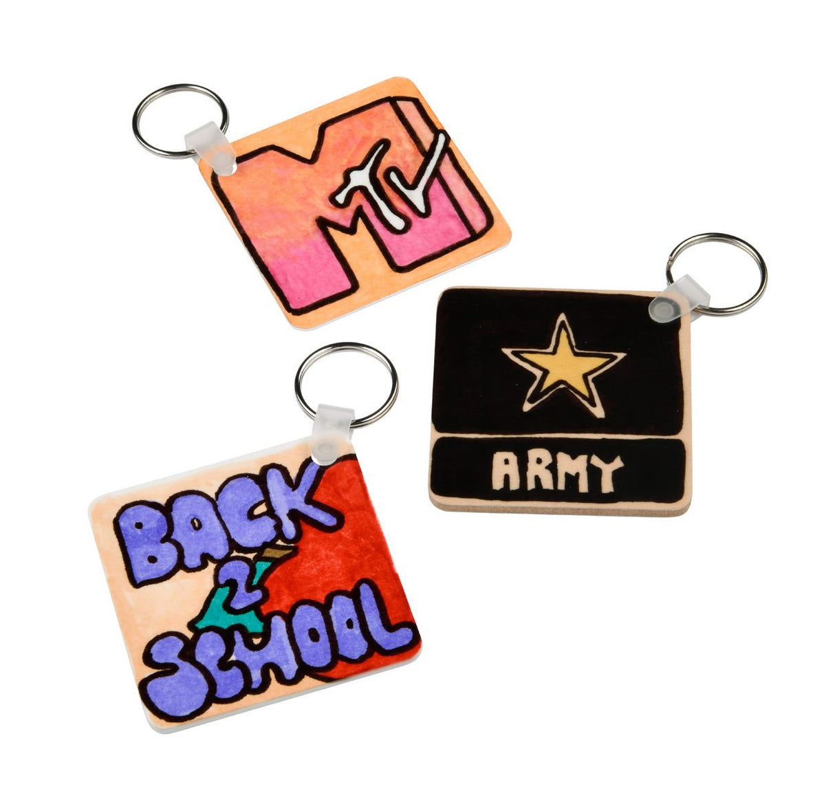 Iron-On-Ink Sublimation Key Chains – Customizable Double-Sided Blanks