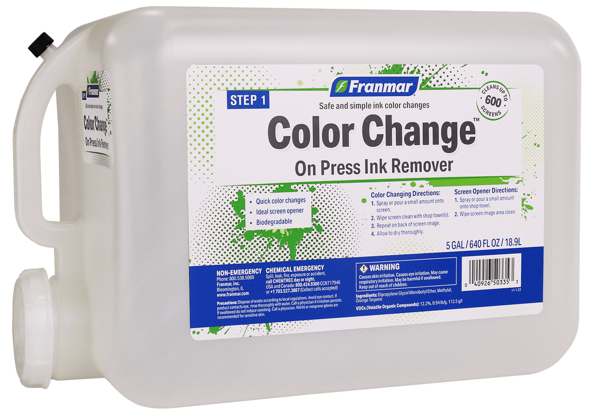 Franmar® Ink Remover - On-Press – Fast - Color Changes