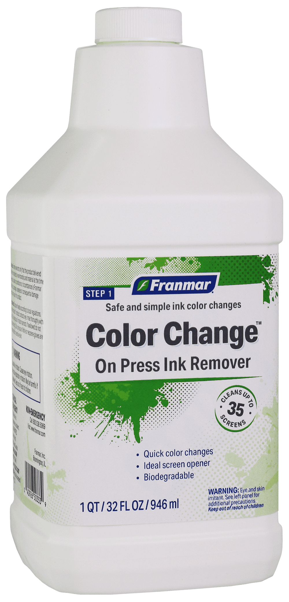 Franmar® On-Press Color Change Ink Remover