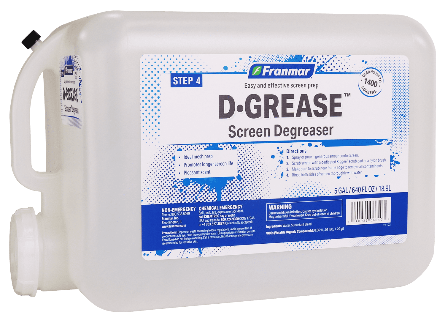 Franmar® D-Grease Screen Degreaser