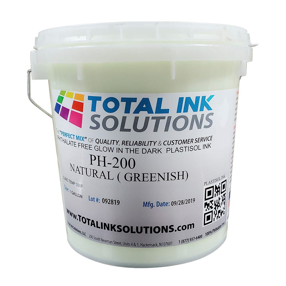 Glow-in-the-Dark Green Plastisol Ink – For Cotton, Polyester & Blends
