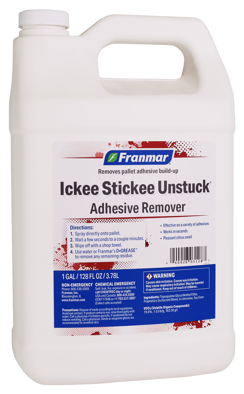 Franmar® Adhesive Remover Ickee Stickee Unstuck